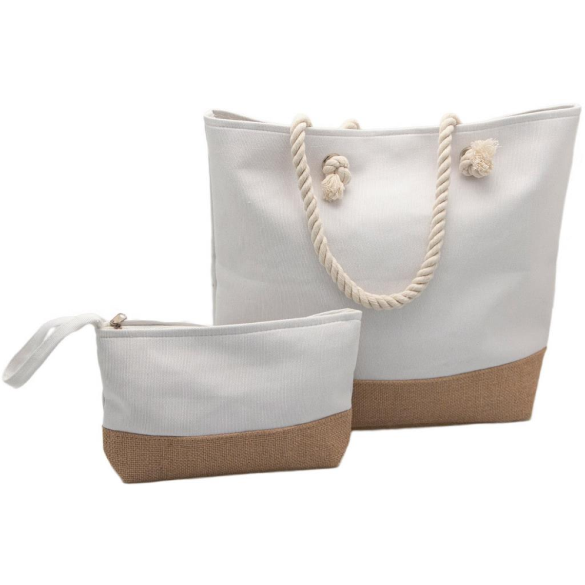 BORSA MARE IUTA + CANOVACCIO BIANCO STAFIL ART. 730915-06