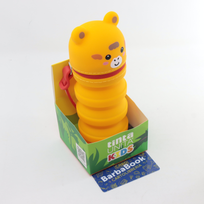 BUSTINA PORTAPENNE TINTA UNITA KIDS IN SILICONE ALLUNGABILE GIRAFFA ART. 61020
