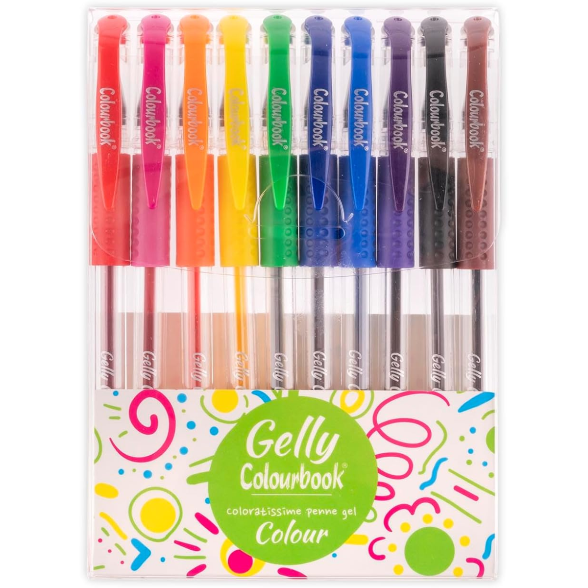 KIT 10 PENNE ROLLER GEL COLOUR COLOURBOOK GELLY COL23550C