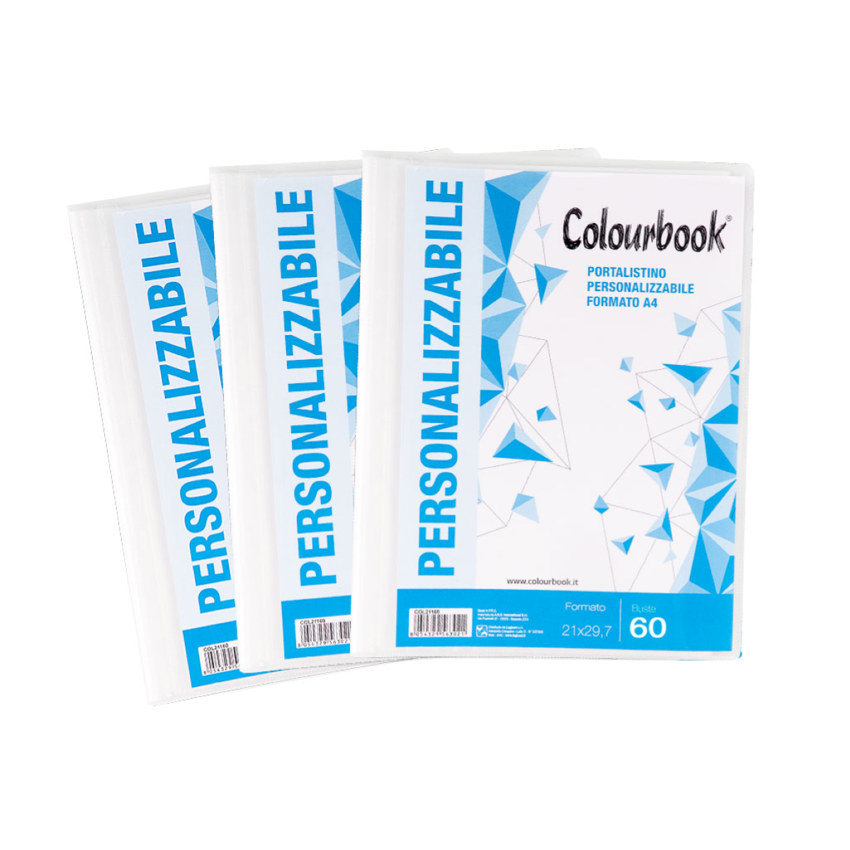 PORTA LISTINO 60 BUSTE PERSONALIZZABILE COLOURBOOK ART. COL21160