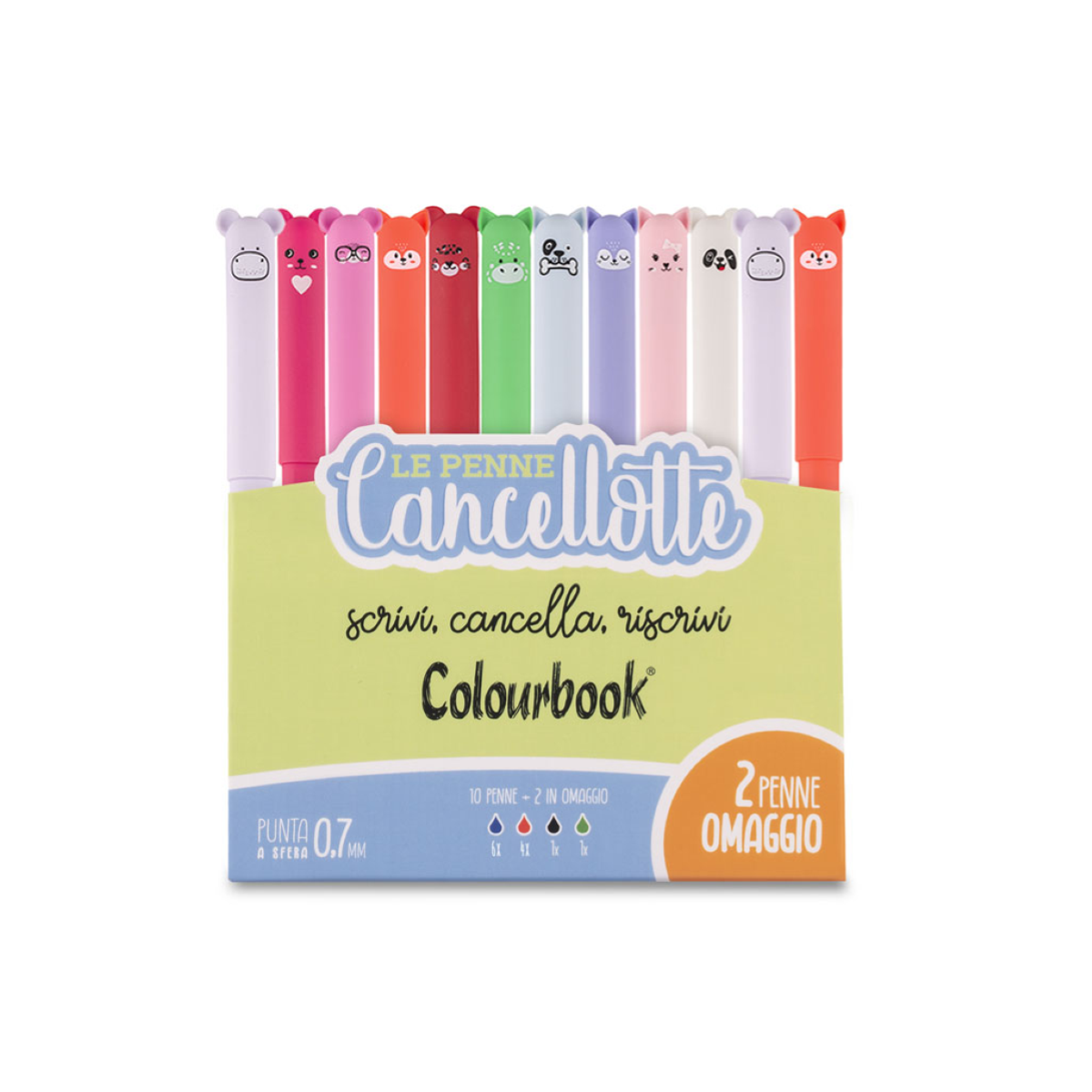 SET 10 PENNE GEL CANCELLABILE CANCELLOTTA + 2 OMAGGIO COLOURBOOK ART. COL23960