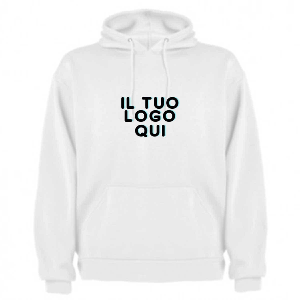 FELPA CAPPUCCIO E MARSUPIO PERSONALIZZATA ROLY ART. R1087 BLACK L