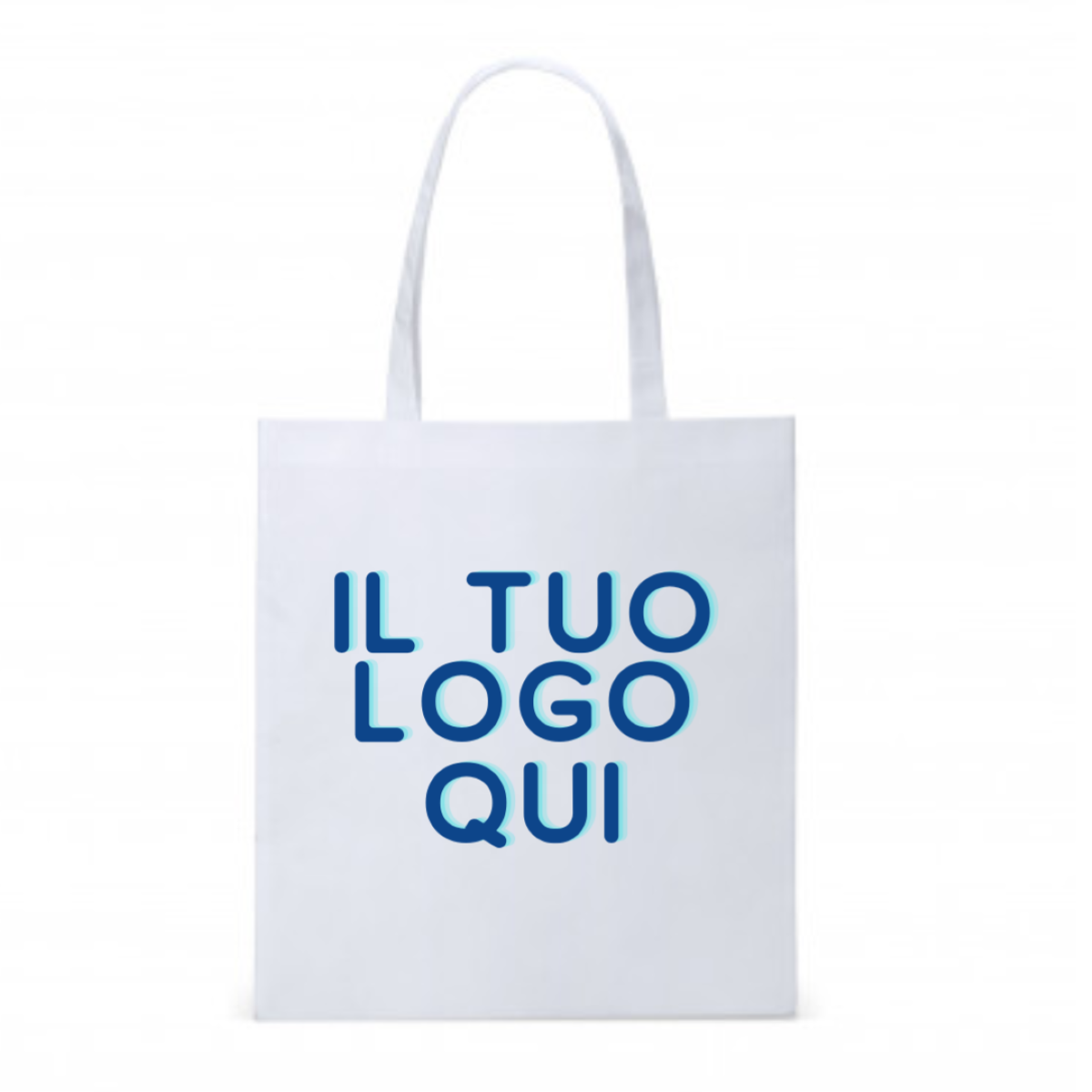 BORSA SHOPPER IN TNT BIANCA CM. 36 X 40 MANICO LUNGO DAGO