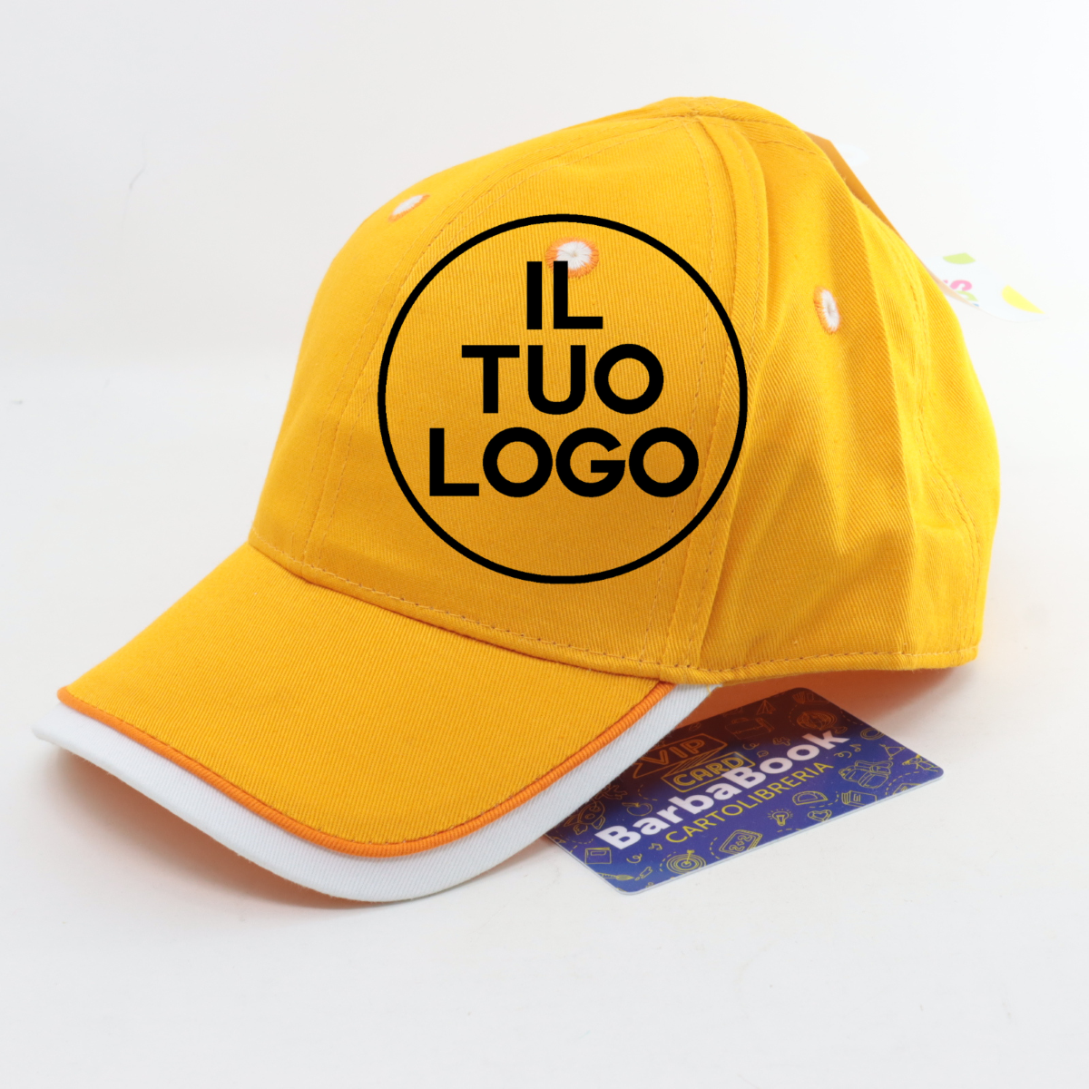 CAPPELLO KID STAR GIALLO - BIANCO PERSONALIZZATO