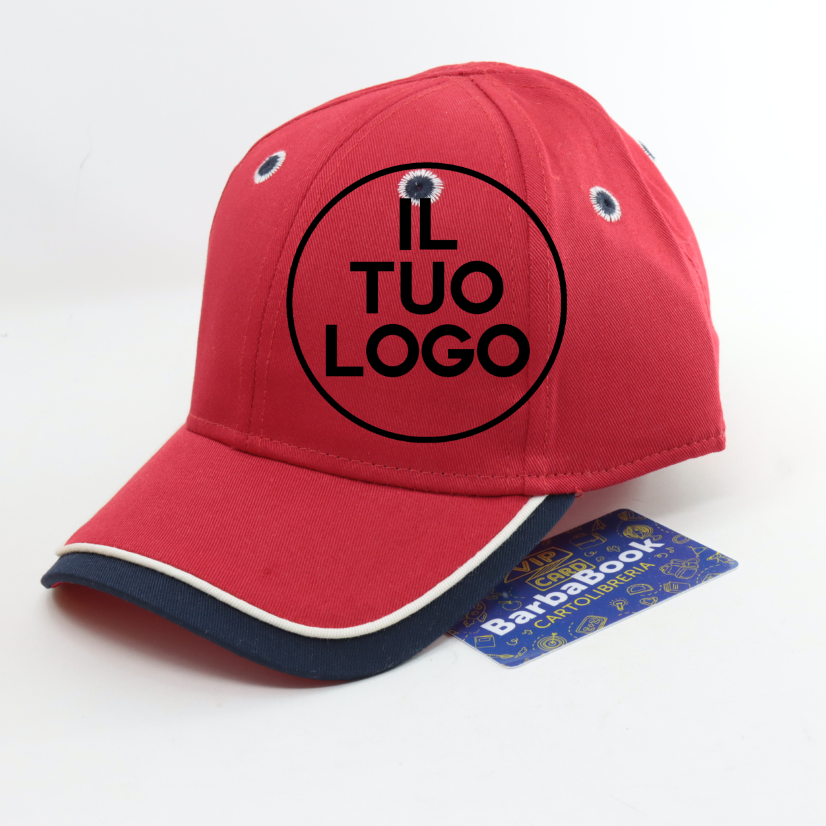 CAPPELLO KID STAR ROSSO - NAVY PERSONALIZZATO
