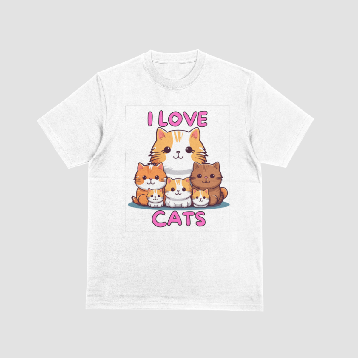 T-SHIRT M/C CLASSIC-T FITTED DONNA ART. ST2600 I LOVE CATS L