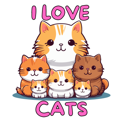 T-SHIRT M/C CLASSIC-T FITTED DONNA ART. ST2600 I LOVE CATS M