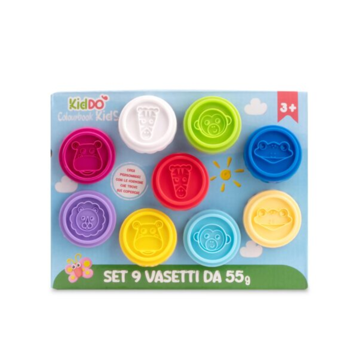 SET 9 VASETTI PASTA MODELLABILE KIDDO' COL24033