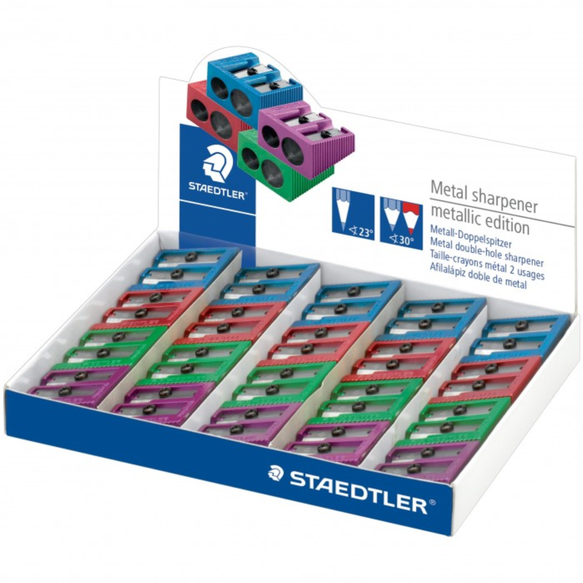 TEMPERAMATITE 2 FORI METALLO COLORATO STAEDTLER 510 20 PR2