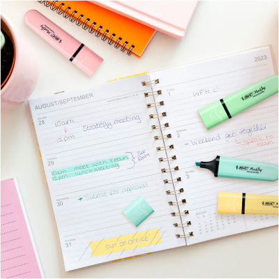 SET 4 EVIDENZIATORI BIC HIGHLIGHTER PASTEL