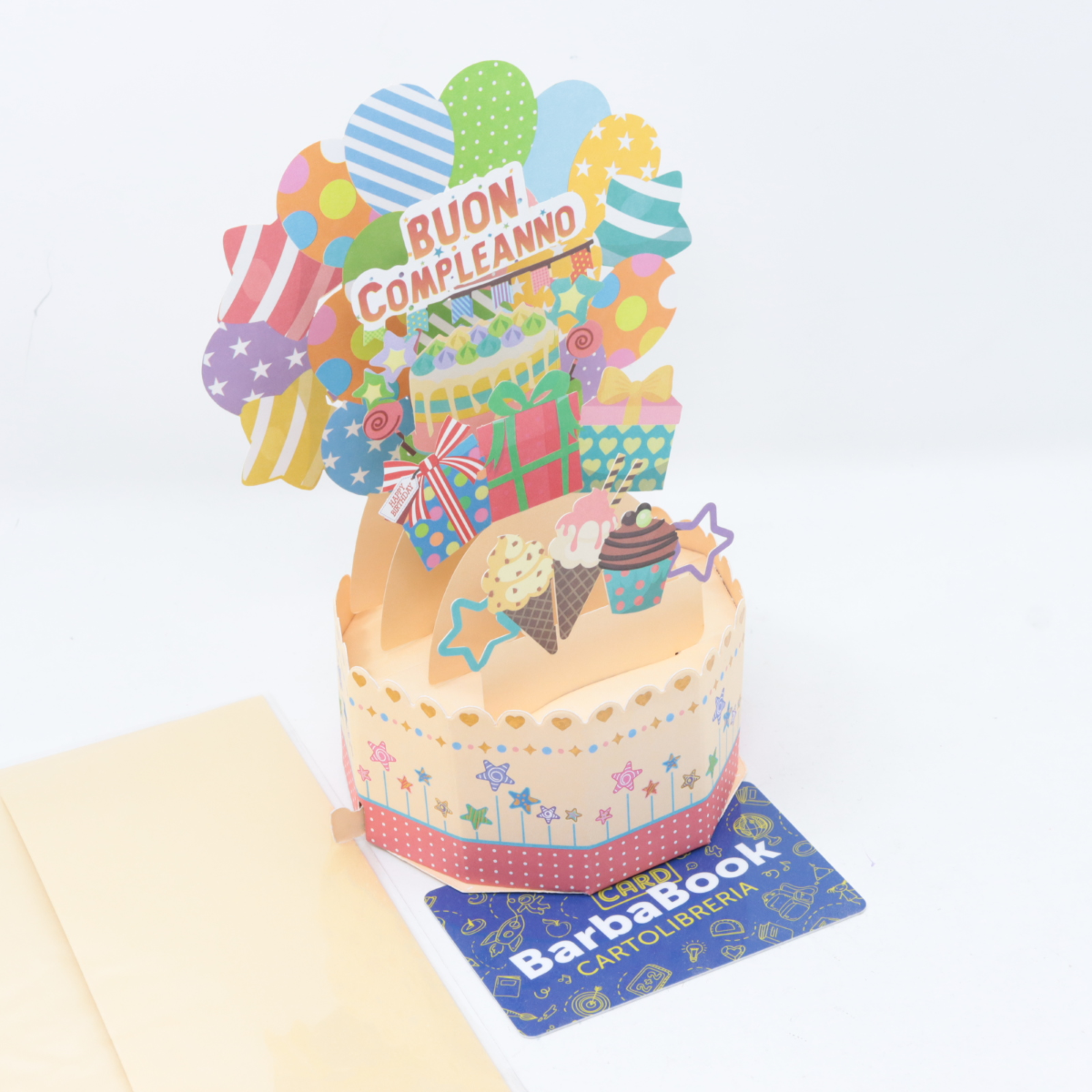 BIGLIETTO AUGURI COMPLEANNO CON BUSTA TRIDIMENSIONALE 72039