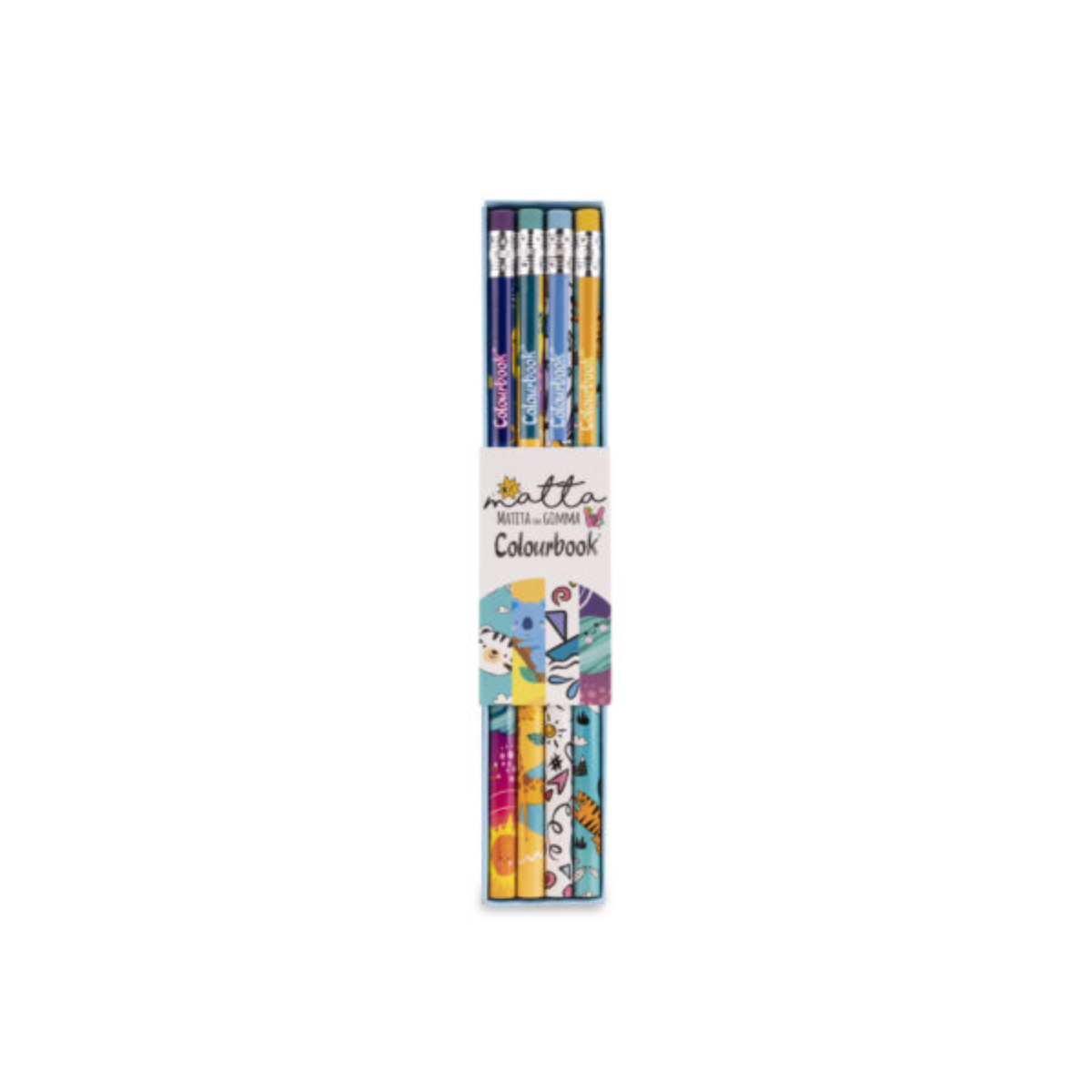 SET 4 MATITE HB MATTA COLOURBOOK KIDS