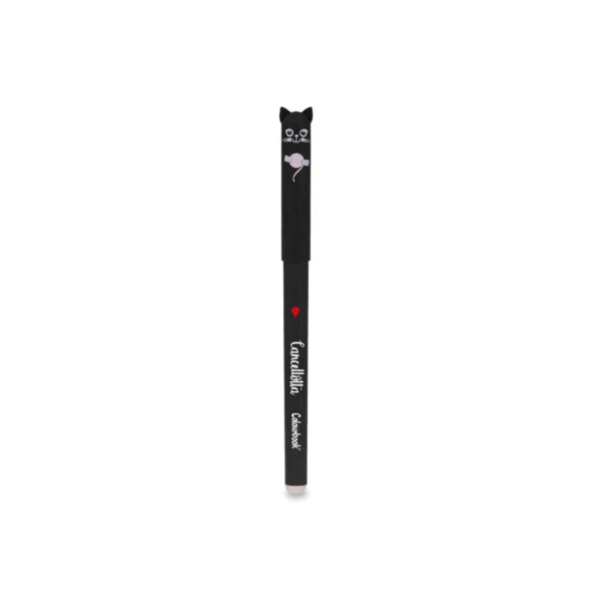 PENNA GEL CANCELLABILE CANCELLOTTA QUOKKA COLOURBOOK BLACK CAT ROSSA