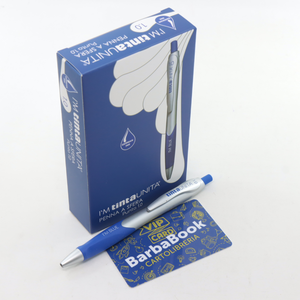 PENNA SFERA IM TINTA UNITA MM. 1,0 FUSTO METAL BLU 61409