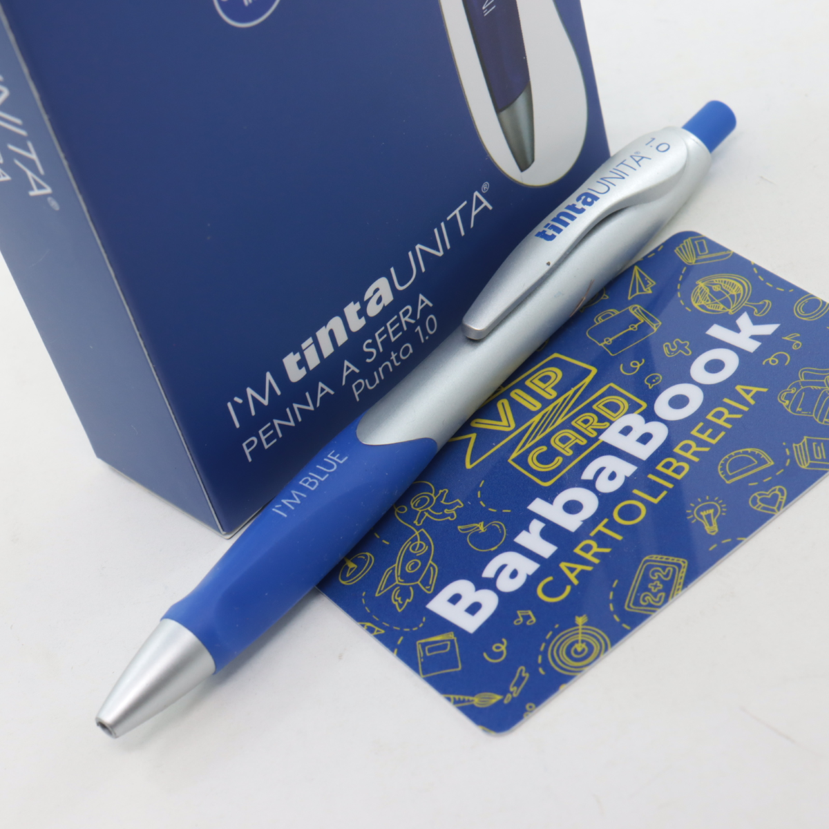 PENNA SFERA IM TINTA UNITA MM. 1,0 FUSTO METAL BLU 61409