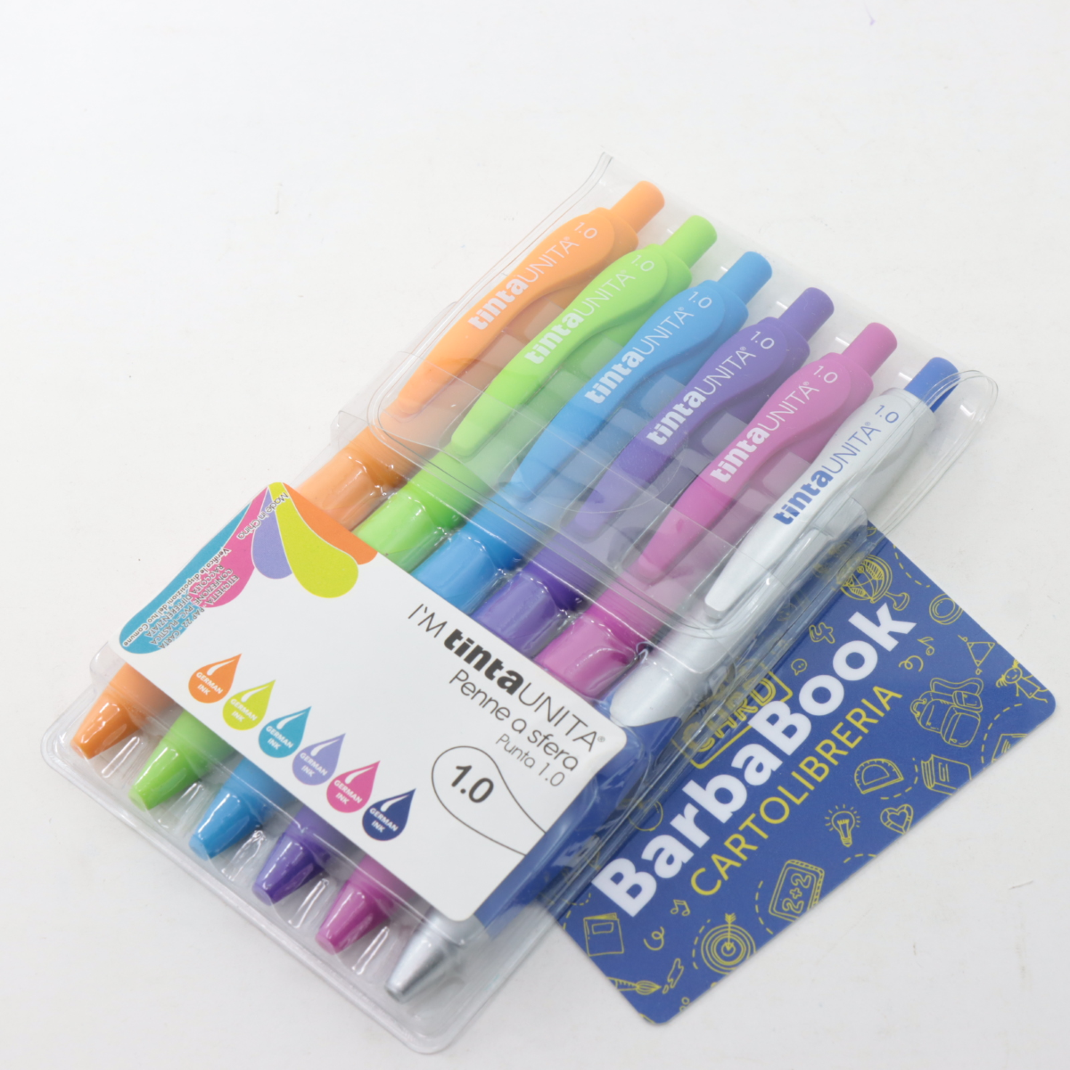 SET 6 PEZZI PENNA SFERA IM COLOR TINTA UNITA MM. 1,0 VAR.1 61410