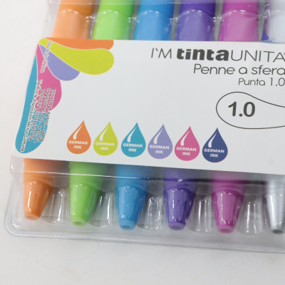 SET 6 PEZZI PENNA SFERA IM COLOR TINTA UNITA MM. 1,0 VAR.1 61410