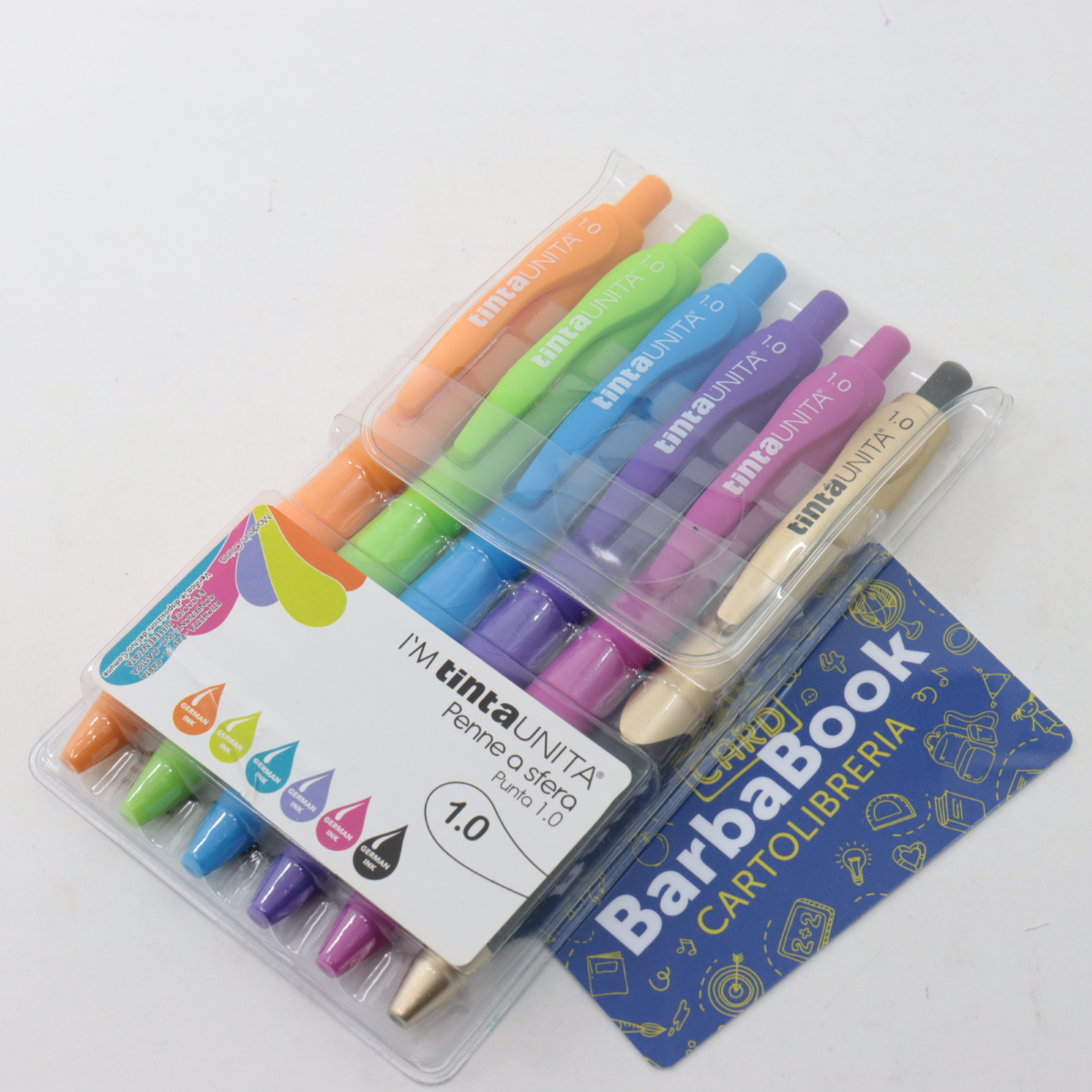 SET 6 PEZZI PENNA SFERA IM COLOR TINTA UNITA MM. 1,0 VAR.2 61410