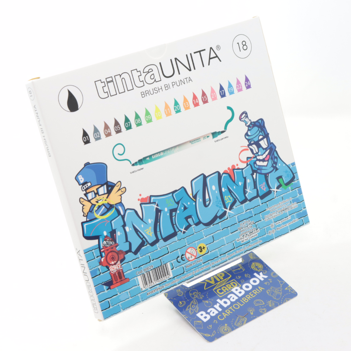 PENNARELLI BRUSH BI-PUNTA TINTAUNITA 18 COLORI 60029