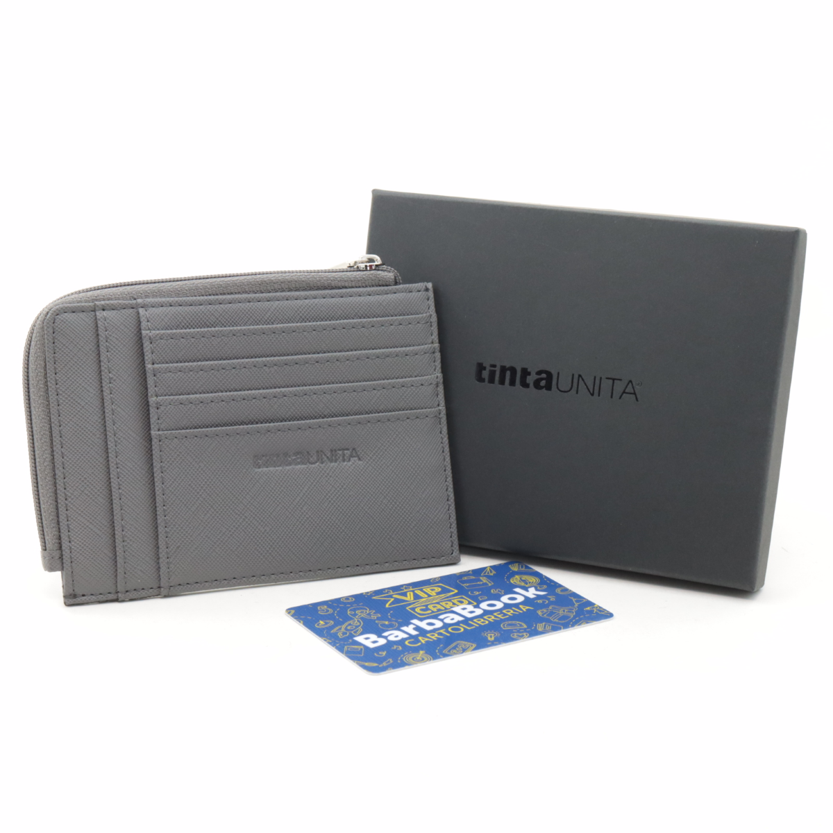 PORTAFOGLIO PORTACARDS SLIM TINTAUNITA 61803 GRIGIO