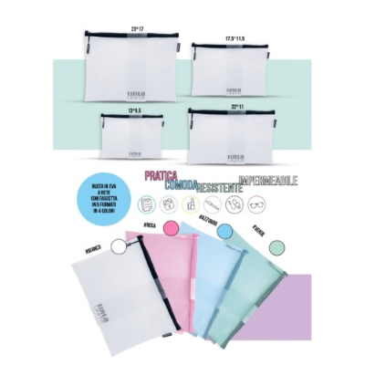 BUSTINA POUCHETTE IN EVA MESH PORTA DOCUMENTI TINTAUNITA A6 61554