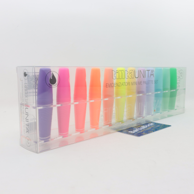 SET 12 MINI EVIDENZIATORI PALETTE TINTA UNITA 61702