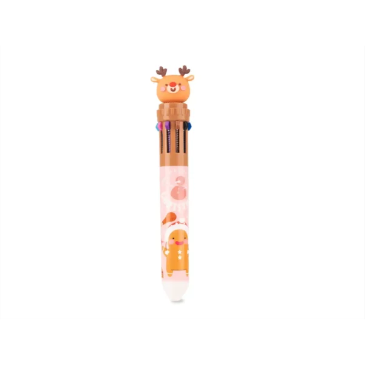 PENNA A SCATTO NATALIZIA 10 COLORI RENNA COLOURBOOK COL24861