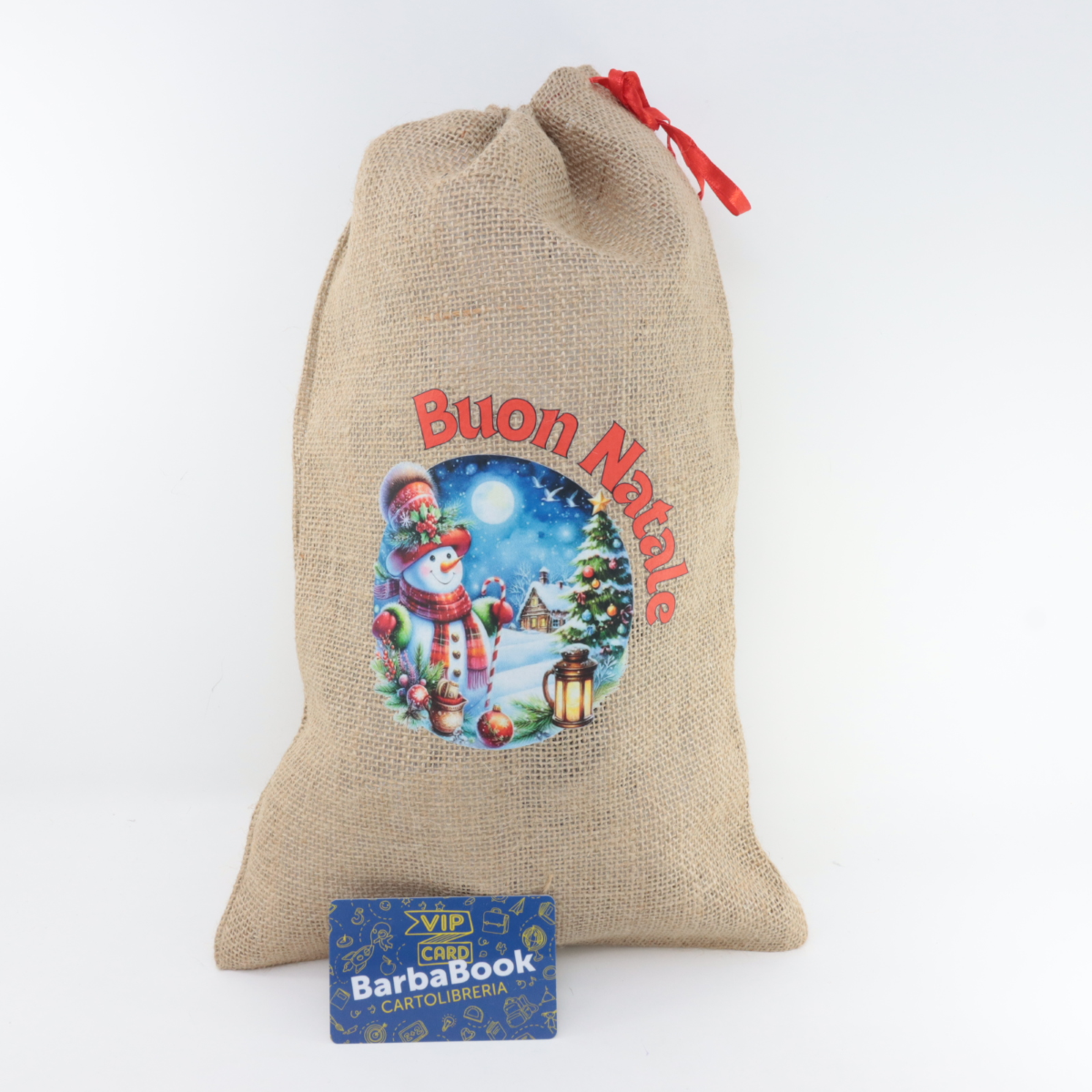 SACCHETTO JUTA CM. 25 X 38 ART.7400-14 BUON NATALE
