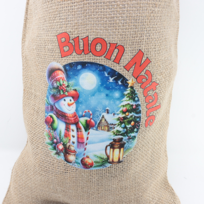 SACCHETTO JUTA CM. 25 X 38 ART.7400-14 BUON NATALE
