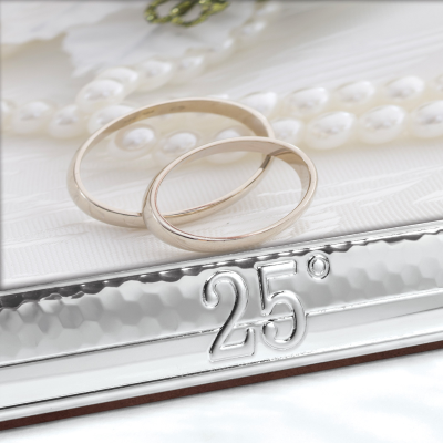CORNICE 25° ANNIVERSARIO MOD. PAVIA CM. 15 X 20 ART. B17168