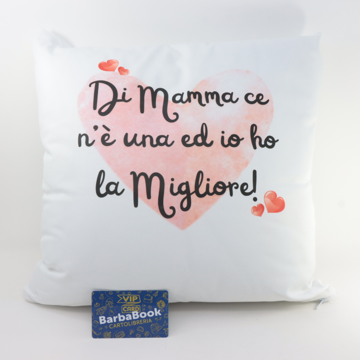 CUSCINO CM. 40 X 40 IN COTONE BIANCO DI MAMMA CE N'È UNA SOLA...