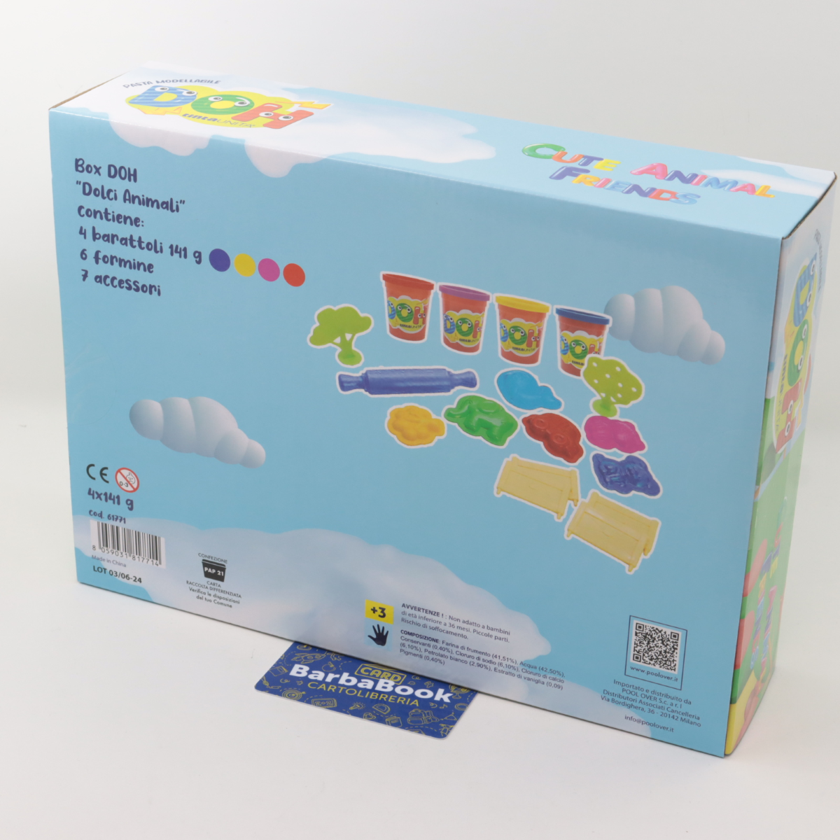 SET PASTA MODELLABILE DOH DOLCI ANIMALI TINTA UNITA 61771
