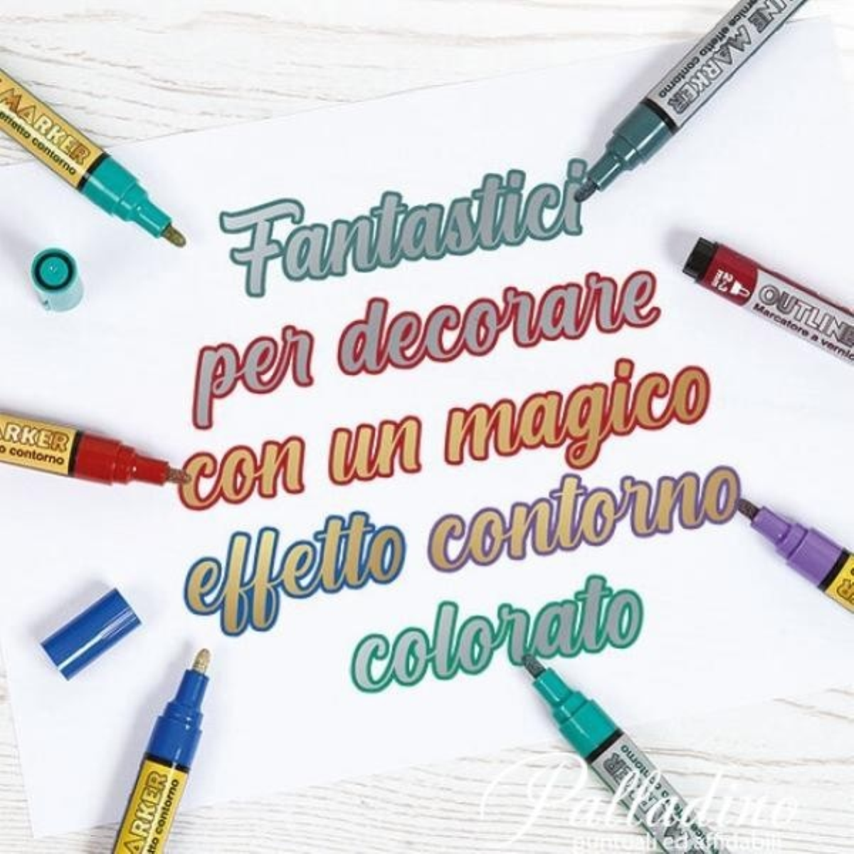 PENNARELLO MARKER DOPPIA LINEA EFFETTO CONTORNO MM. 2-3 BLU/ORO NIKOFFICE