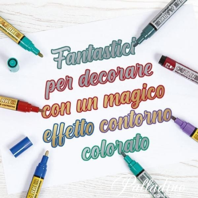 PENNARELLO MARKER DOPPIA LINEA EFFETTO CONTORNO MM. 2-3 BLU/ORO NIKOFFICE