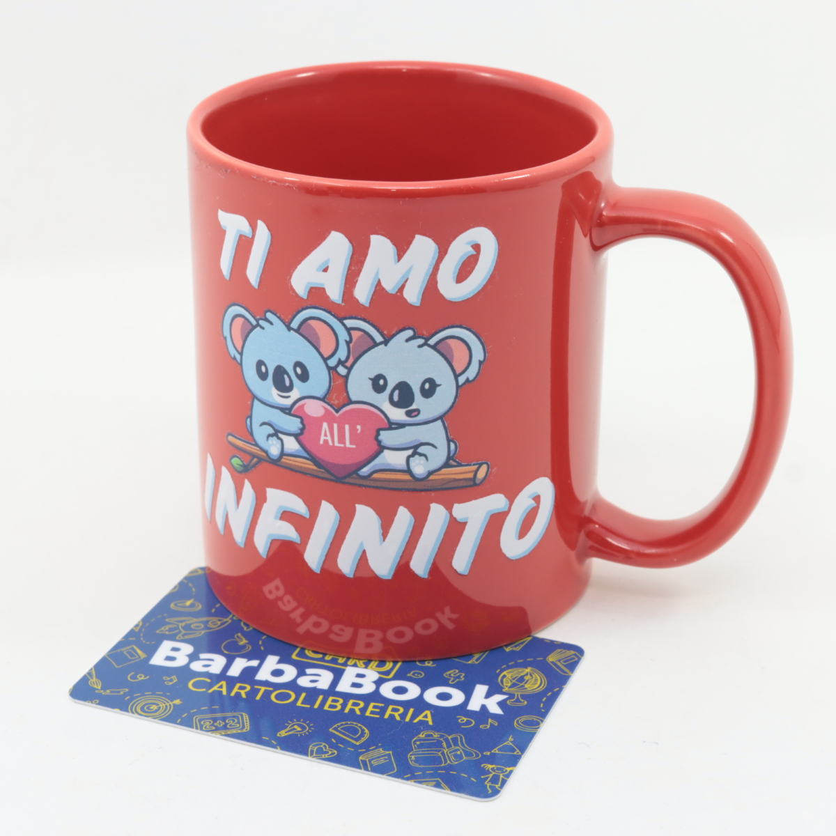 TAZZA MUG CERAMICA ROSSA 11 OZ ART. 622-OKI TI AMO ALL'INFINITO