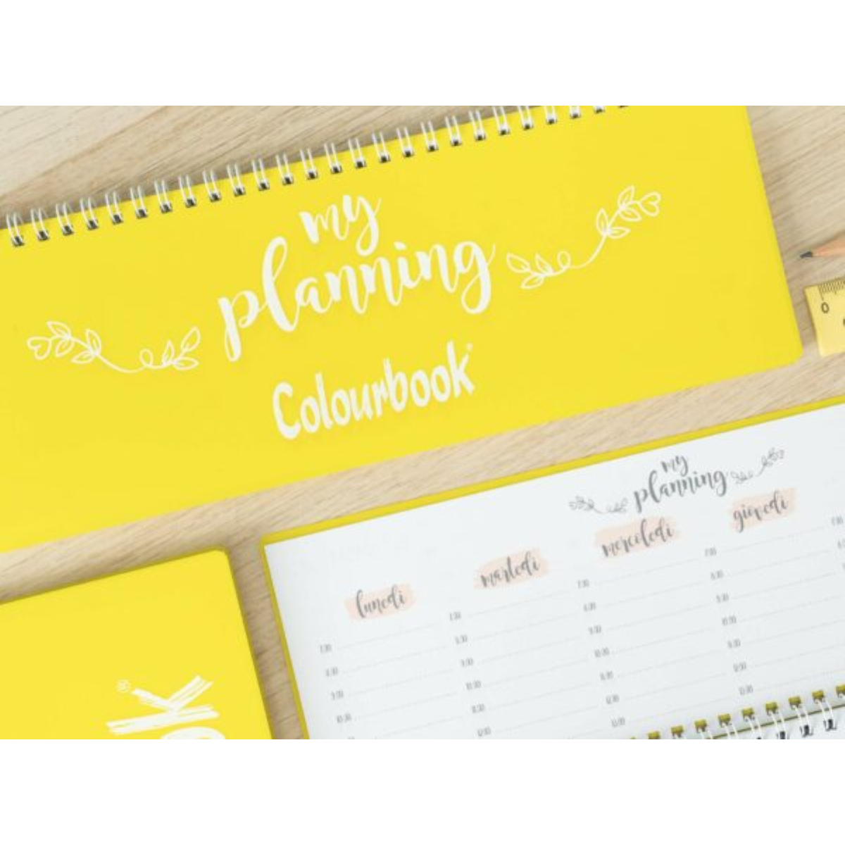PLANNING PLANNER SETTIMANALE PERPETUO PASTEL CM.29 X 13 COLOURBOOK GIALLO
