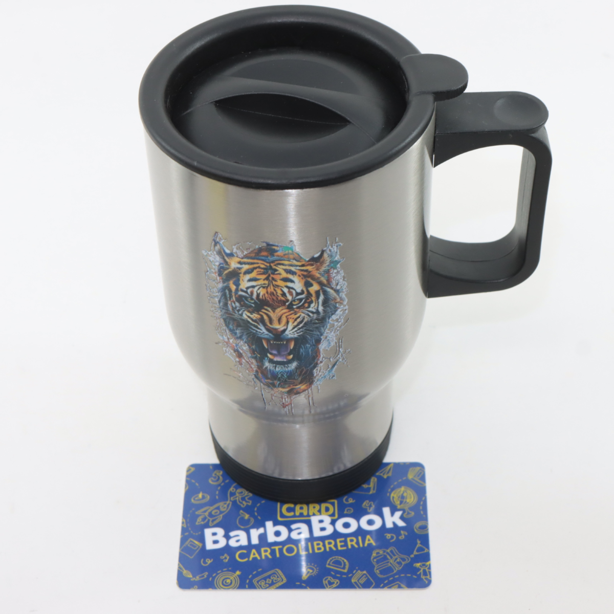 TAZZA TERMICA IN ACCIAIO TIGHRE 14 OZ ML. 414 ART. TATESI ARGENTO