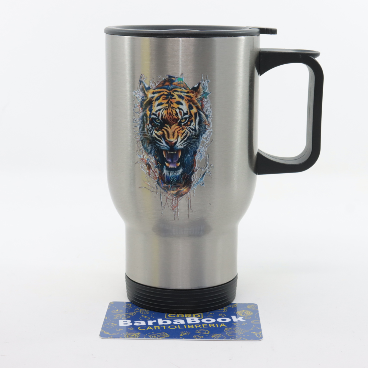TAZZA TERMICA IN ACCIAIO TIGHRE 14 OZ ML. 414 ART. TATESI ARGENTO