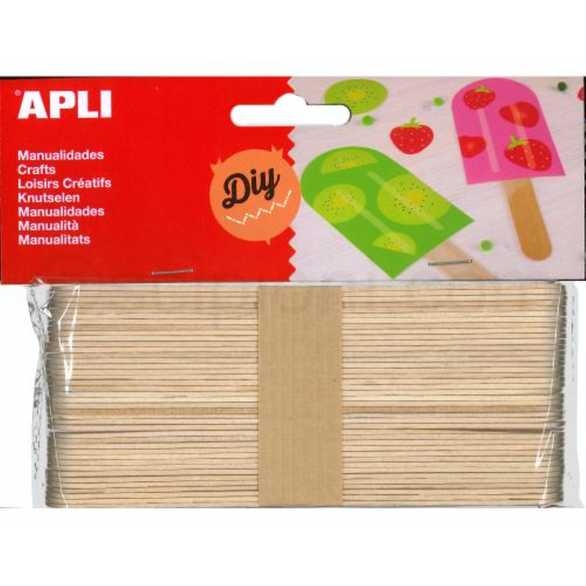 DECORAZIONI IN LEGNO BASTONCINI PIATTI 40 PZ. CM. 15 X 1,8