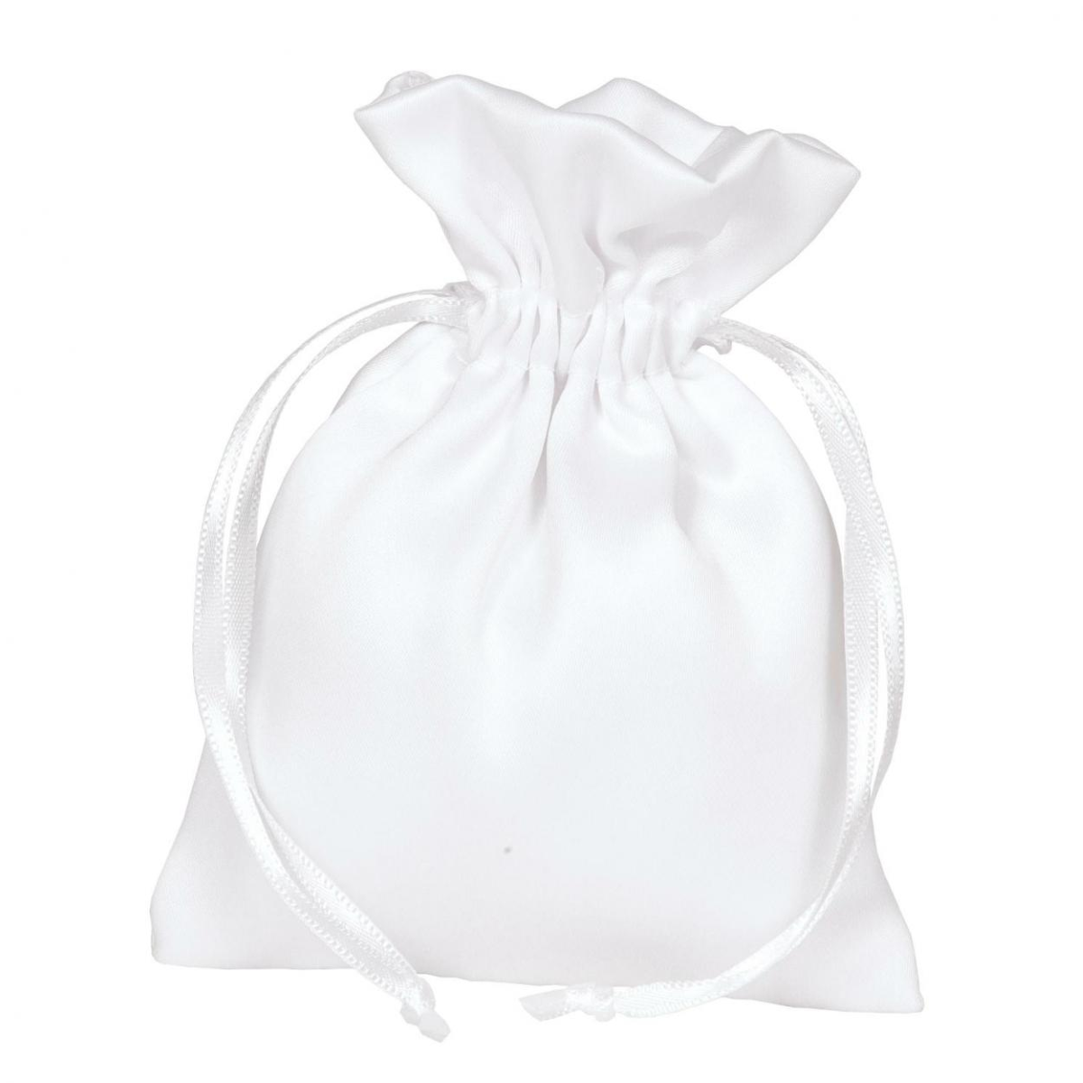 SACCHETTINO CON CORDA CM. 12 X 17 BIANCO ART. 41229 PERSONALIZZATO