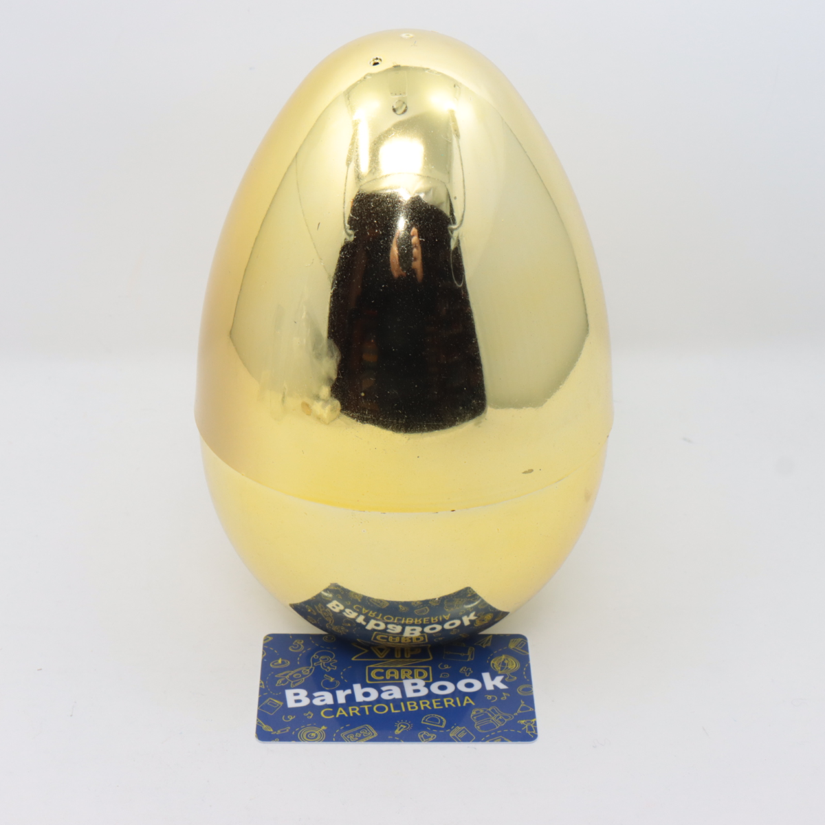 GUSCIO UOVO VUOTO H.20 ORO IN PLASTICA SORPRESONE DI PASQUA