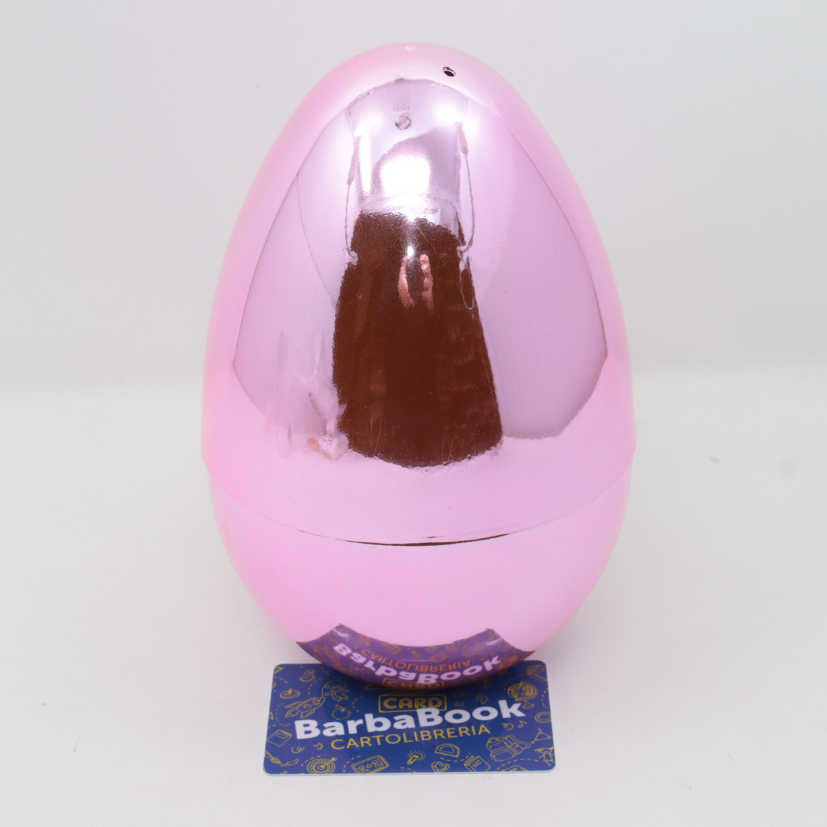 GUSCIO UOVO VUOTO H.20 ROSA METAL IN PLASTICA SORPRESONE DI PASQUA