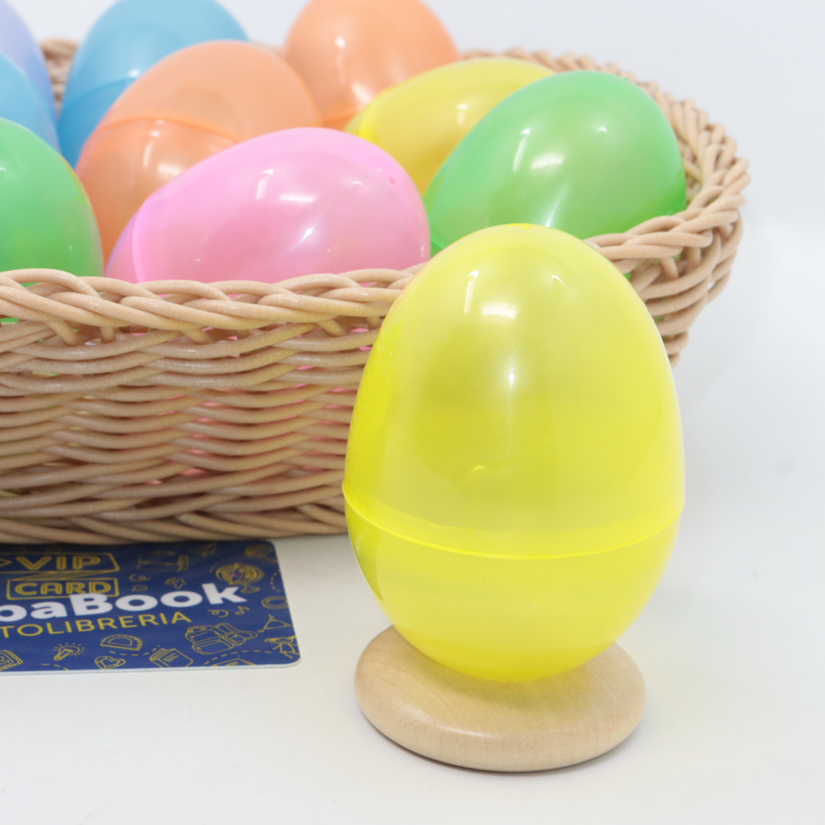 GUSCIO UOVO VUOTO H.7,5 IN PLASTICA COL. PASTEL PORTASORPRESA DI PASQUA 