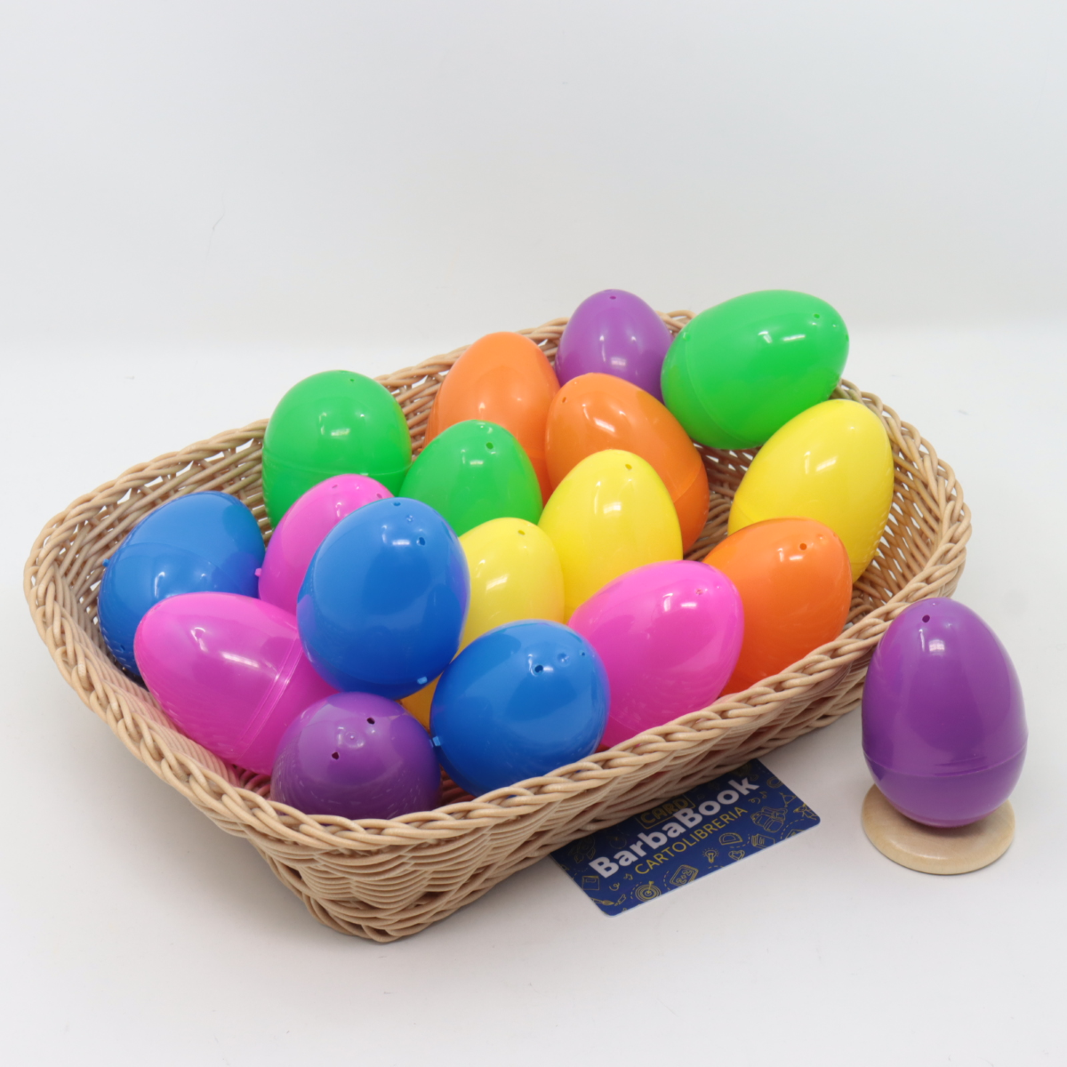 GUSCIO UOVO VUOTO H.7,5 IN PLASTICA COL. FORTI PORTASORPRESA DI PASQUA 
