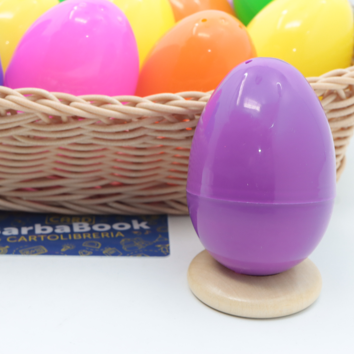 GUSCIO UOVO VUOTO H.7,5 IN PLASTICA COL. FORTI PORTASORPRESA DI PASQUA 