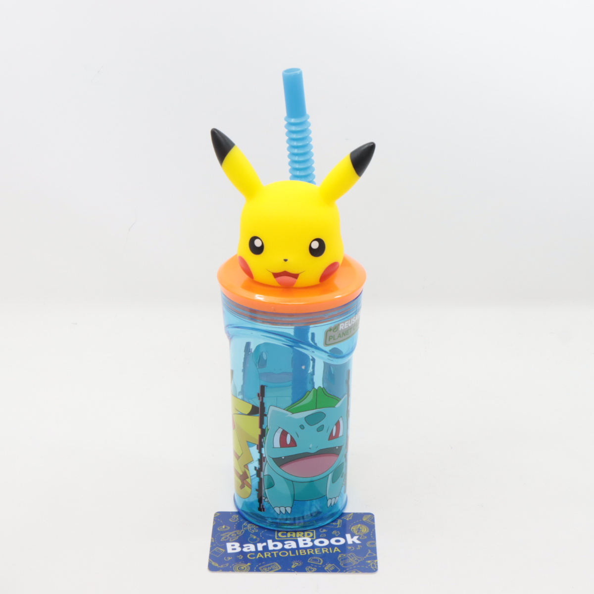 BICCHIERE ALTO CON CANNUCCIA POKEMON 3D ST08066