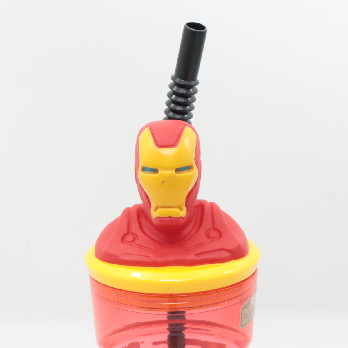 BICCHIERE ALTO CON CANNUCCIA IRON MAN 3D ST74866