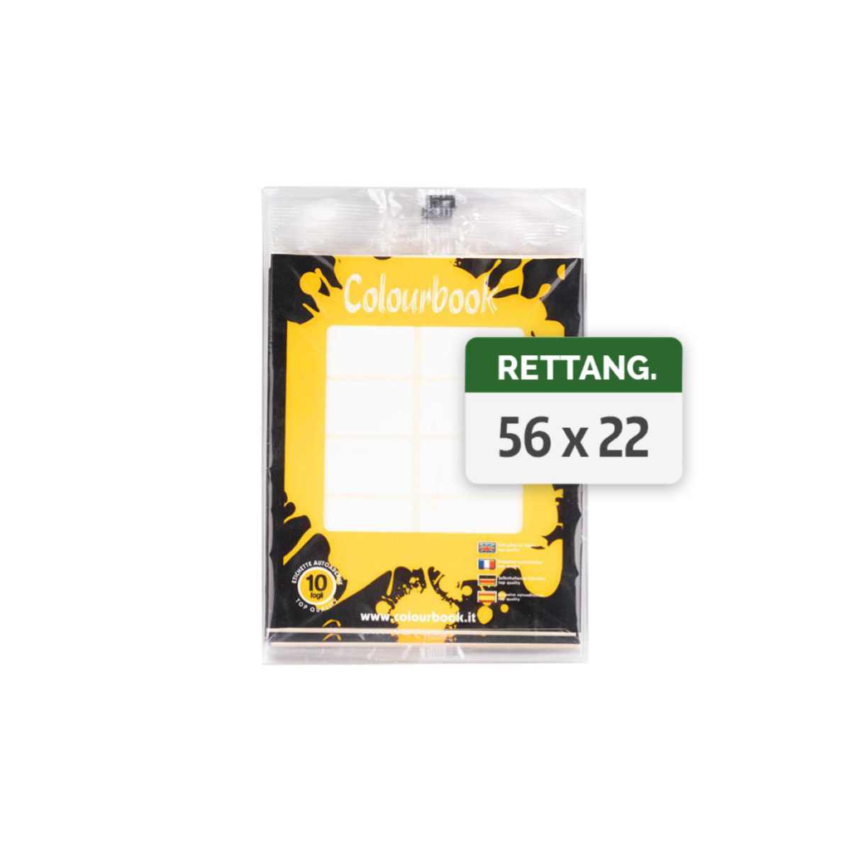 ETICHETTE ADESIVE MM. 56 X 22 COD. 39 COLOURBOOK