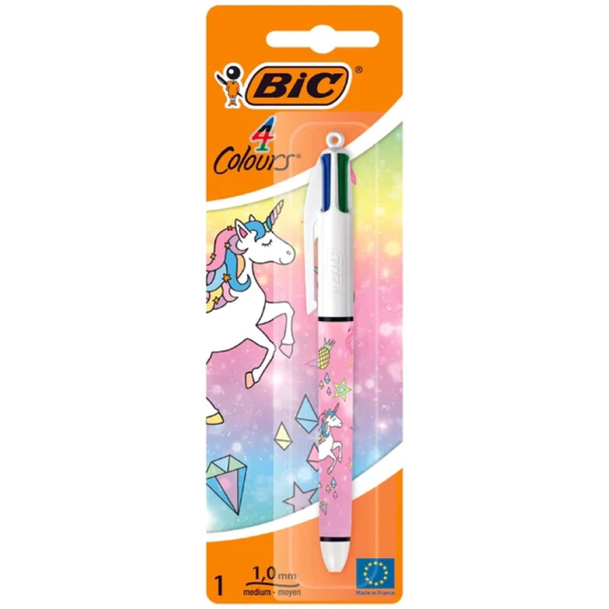 PENNA 4 COLORI BIC UNICORN PUNTA MM.1