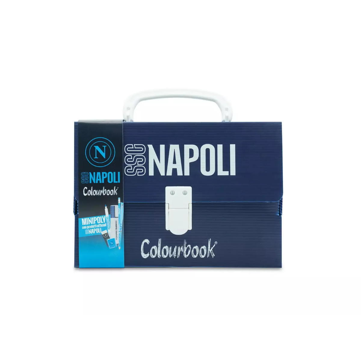 SET VALIGETTA SSC NAPOLI 19 PZ. COLOURBOOK MINIPOLY BLU NAVY SSCN24015